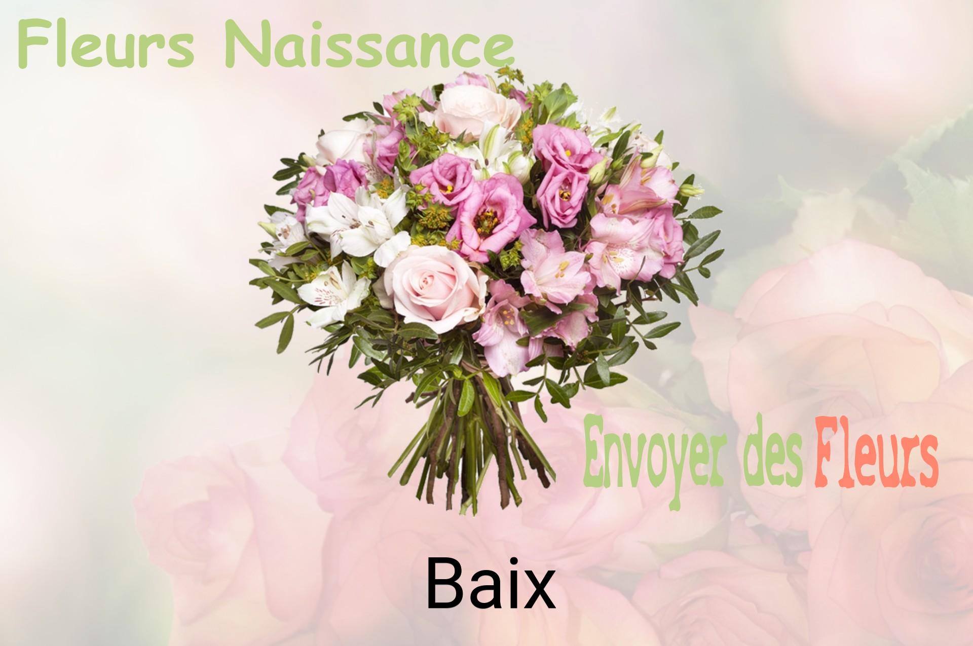 Bouquet de fleurs de naissance livré à Baix